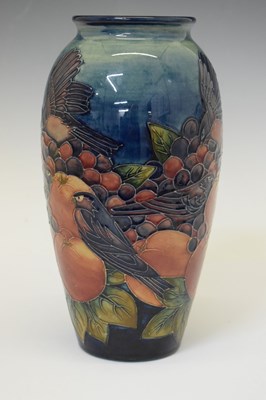 Lot 320 - 1980s Moorcroft 'Pomegranates and Finches' pattern vase