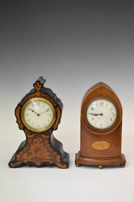 Lot 536 - Two early 20th Century inlaid mantel clocks