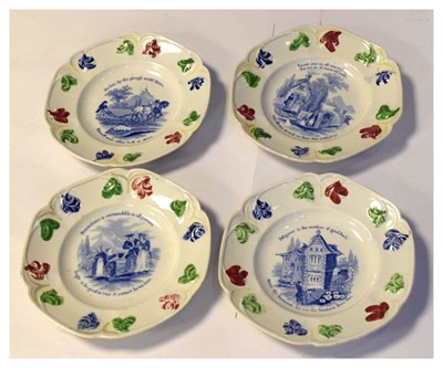 Lot 477 - Set of four mid 19th Century nursery plates