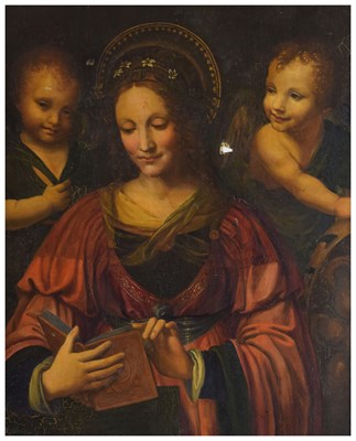 Lot 588 - Follower of Bernardino Luini - Oil on canvas - Martyrdom of St Catherine of Alexandria