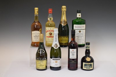 Lot 303 - Quantity of wines and spirits to include, Cockspur Fine Rum, Sir Robert Burnett's Gin, etc