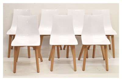 Lot 558 - Set of seven Arredare Moderno Natural Zebra Antishock Scab chairs