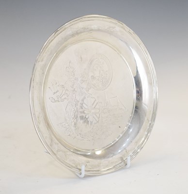 Lot 138 - Elizabeth II limited edition silver 'Empire' plate