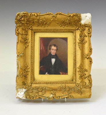 Lot 564 - Attributed to William Hudson, (1803-1846) - Miniature portrait on ivory of a gentleman