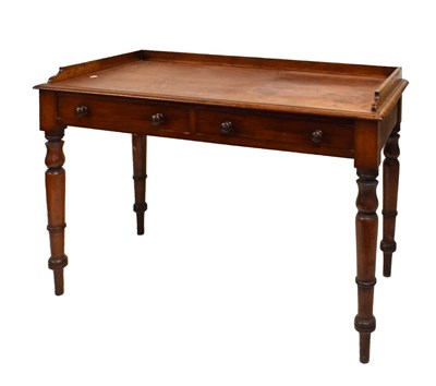 Lot 480 - Victorian mahogany two-drawer washstand