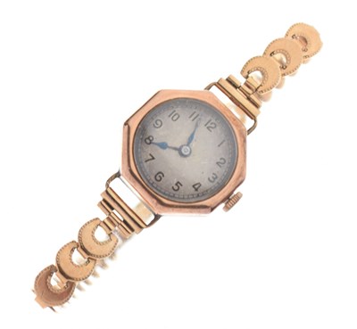 Lot 119 - Pinnacle - Vintage 9ct gold lady's bracelet watch