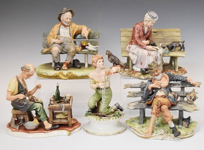 Lot 365 - Five Capodimonte figures