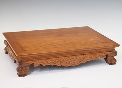 Lot 423 - Chinese teak stand