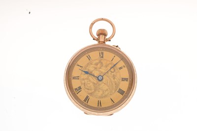 Lot 124 - Lady's 12ct gold open-faced fob watch