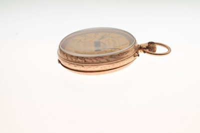 Lot 124 - Lady's 12ct gold open-faced fob watch