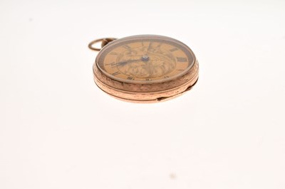 Lot 124 - Lady's 12ct gold open-faced fob watch