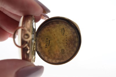 Lot 124 - Lady's 12ct gold open-faced fob watch