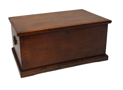 Lot 484 - Mahogany or fruitwood trunk