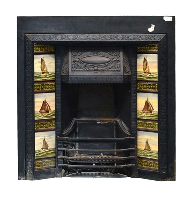 Lot 684 - Fireplace with shipping tiles