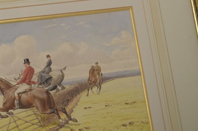 Lot 521 - Edward Algernon Stuart Douglas, (1850-1920) - Group of four hunting related watercolours