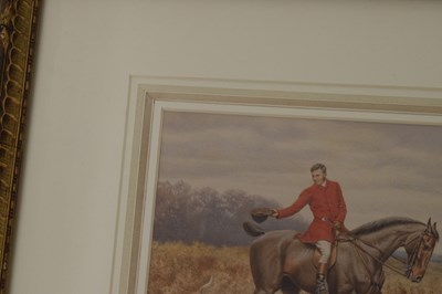 Lot 521 - Edward Algernon Stuart Douglas, (1850-1920) - Group of four hunting related watercolours