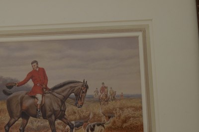 Lot 521 - Edward Algernon Stuart Douglas, (1850-1920) - Group of four hunting related watercolours