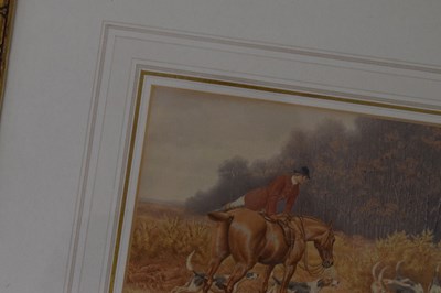 Lot 521 - Edward Algernon Stuart Douglas, (1850-1920) - Group of four hunting related watercolours