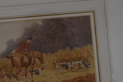 Lot 521 - Edward Algernon Stuart Douglas, (1850-1920) - Group of four hunting related watercolours