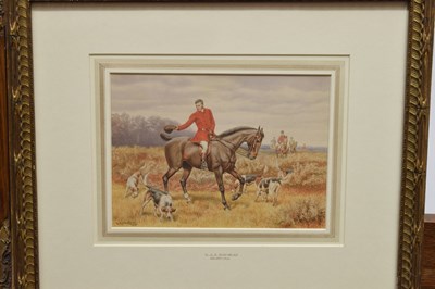 Lot 521 - Edward Algernon Stuart Douglas, (1850-1920) - Group of four hunting related watercolours