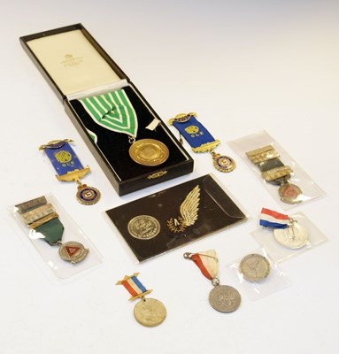 Lot 196 - Elizabeth II silver Masonic medallion, etc.