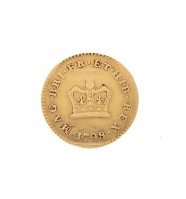 Lot 140 - George III gold third-guinea, 1798