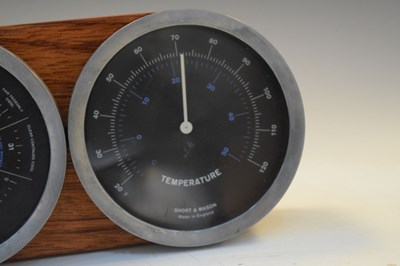 Lot 525 - Kenneth Grange Short & Mason teak panel weather station