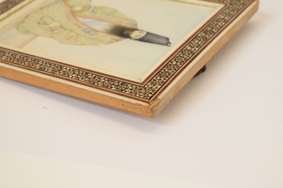 Lot 496 - Middle Eastern (Persian) Qajar ivory miniature of an Islamic scholar