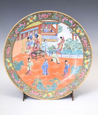 Lot 401 - Chinese Canton Famille Rose charger