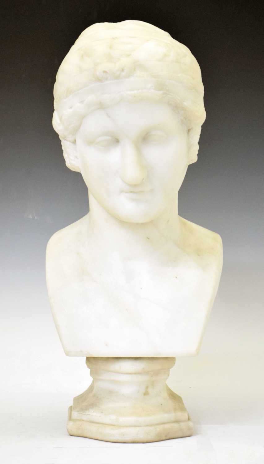 Lot 298 Classical Revival Carved Carrara Marble Bust