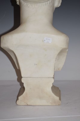 Lot 298 - Classical revival carved Carrara marble bust of a maiden