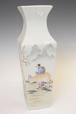 Lot 436 - Chinese square section vase