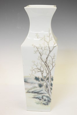 Lot 436 - Chinese square section vase