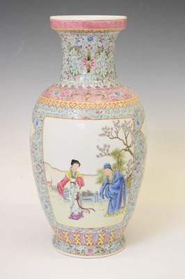 Lot 404 - Two large Chinese Famille Rose vases