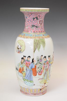 Lot 404 - Two large Chinese Famille Rose vases