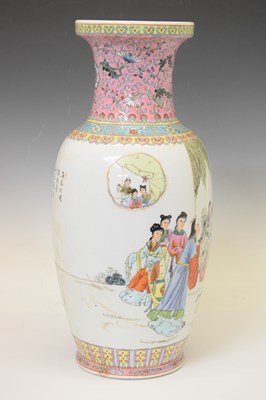 Lot 404 - Two large Chinese Famille Rose vases