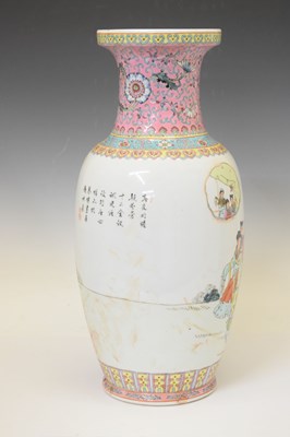 Lot 404 - Two large Chinese Famille Rose vases