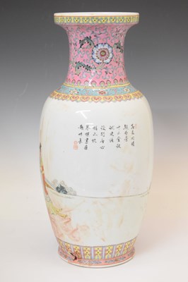 Lot 404 - Two large Chinese Famille Rose vases