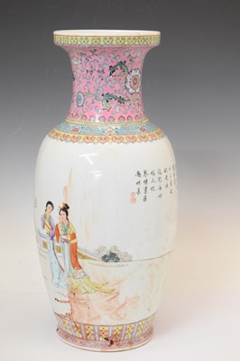Lot 404 - Two large Chinese Famille Rose vases
