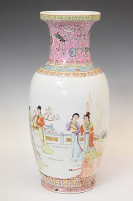 Lot 404 - Two large Chinese Famille Rose vases