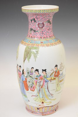 Lot 404 - Two large Chinese Famille Rose vases