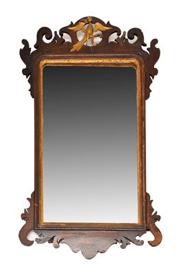 Lot 573 - George III-style fret-framed wall mirror