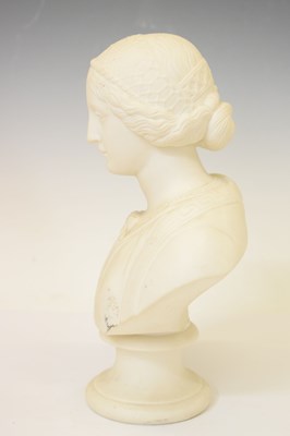 Lot 351 - Copeland Crystal Palace Art Union Parian bust of Ophelia