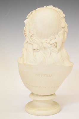 Lot 351 - Copeland Crystal Palace Art Union Parian bust of Ophelia