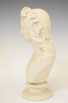 Lot 351 - Copeland Crystal Palace Art Union Parian bust of Ophelia