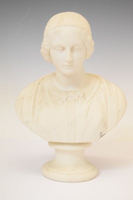 Lot 351 - Copeland Crystal Palace Art Union Parian bust of Ophelia