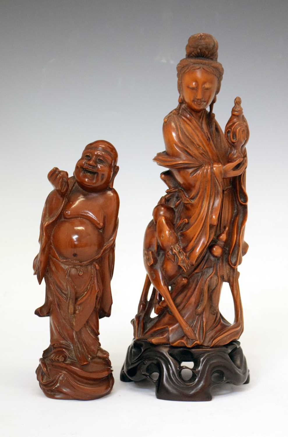 Antique Chinese Hand Carved Boxwood deals Statue