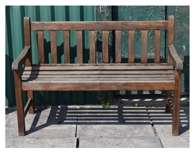 Lot 609 - Teak bench