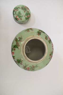 Lot 440 - Japanese celadon ginger jar and cover