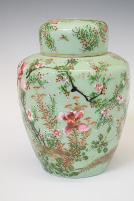 Lot 440 - Japanese celadon ginger jar and cover